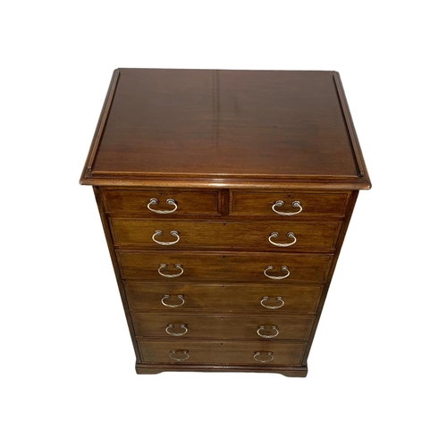 822 - An early 20th century Ships Secretaire chest of drawers. Circa 1920. 80 x 59 x 123cm.