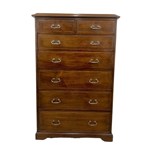 822 - An early 20th century Ships Secretaire chest of drawers. Circa 1920. 80 x 59 x 123cm.