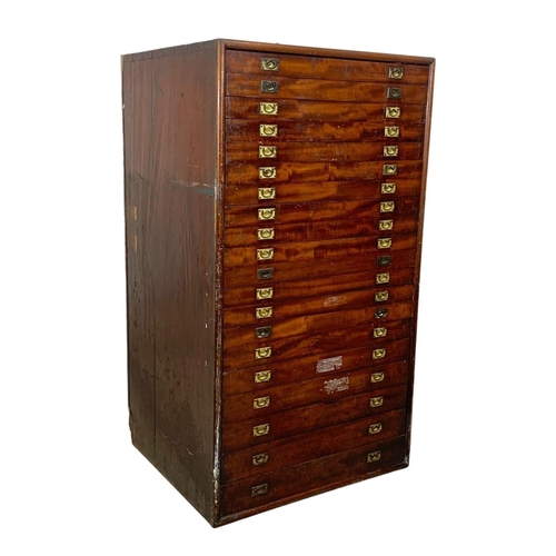 825 - A large late 19th century multi drawer collectors cabinet. Circa 1890. 87.5 x 60.5 x 121.5cm