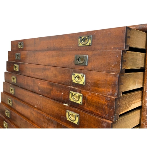 825 - A large late 19th century multi drawer collectors cabinet. Circa 1890. 87.5 x 60.5 x 121.5cm