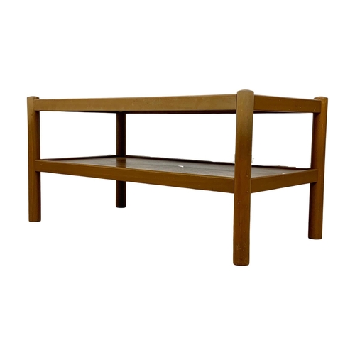 845 - A 2 tier Mid Century coffee table. 94.5 x 48.5 x 46cm