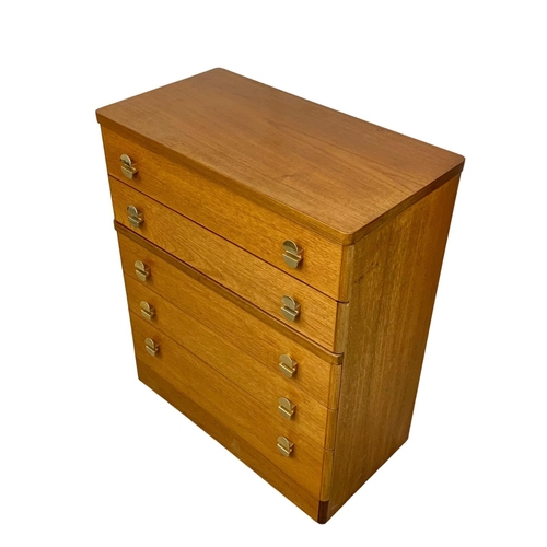 853 - A teak chest of drawers by Stag. Cantata Range. Mid Century. 1960’s. 81.5 x 44 x 95.5cm