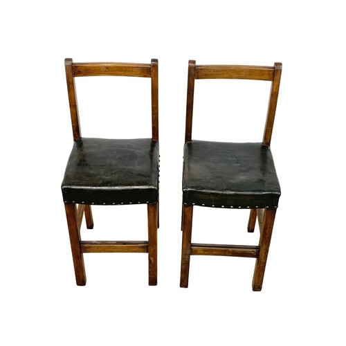 864 - A pair of early 20th century small Industrial chairs. Probably from a Mill for child workers. Circa ... 