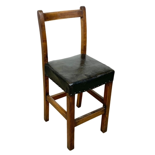 864 - A pair of early 20th century small Industrial chairs. Probably from a Mill for child workers. Circa ... 