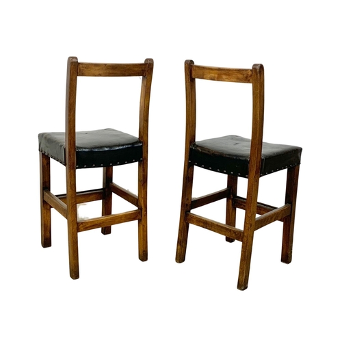 864 - A pair of early 20th century small Industrial chairs. Probably from a Mill for child workers. Circa ... 