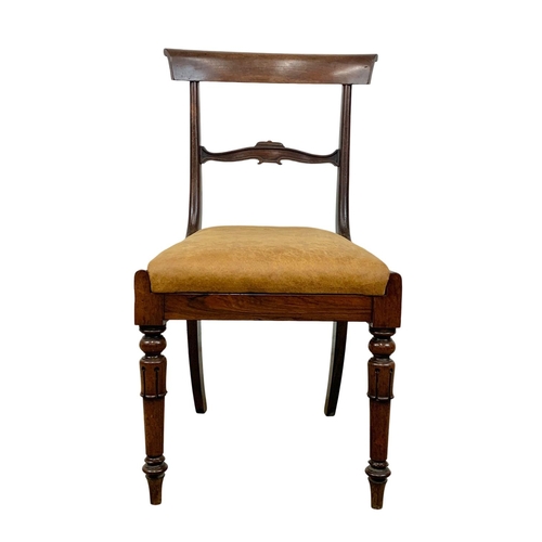 876 - A William IV rosewood bar back side chair. Circa 1830.