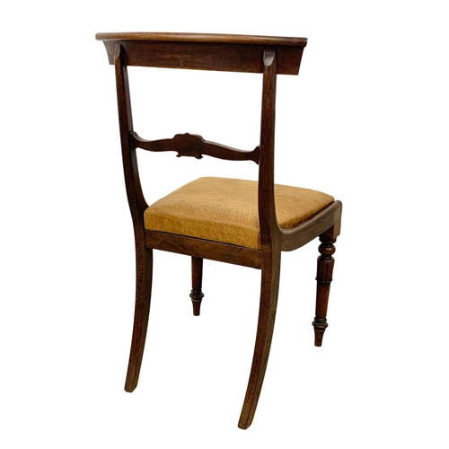 876 - A William IV rosewood bar back side chair. Circa 1830.