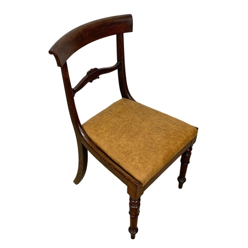 876 - A William IV rosewood bar back side chair. Circa 1830.