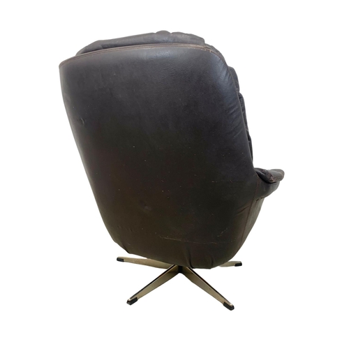 887 - A Danish swivel chair designed by H. W. Klein for Bramin. Leatherette. Mid Century. 1970’s