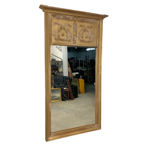 896 - A very large 18th century style French ornate framed mirror 117.5 x 237cm