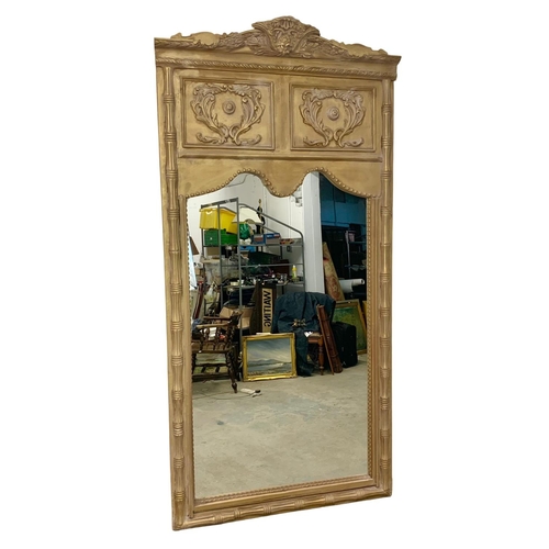 897 - A very large 18th century style French gilt framed mirror. 123.5 x 254cm.