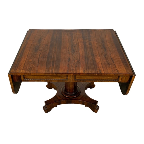 916 - A William IV rosewood Sofa Table with 2 drawers. Early 19th century. Circa 1830's. 98 x 75.5 x 72.5c... 