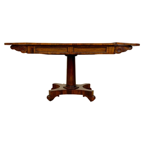 916 - A William IV rosewood Sofa Table with 2 drawers. Early 19th century. Circa 1830's. 98 x 75.5 x 72.5c... 