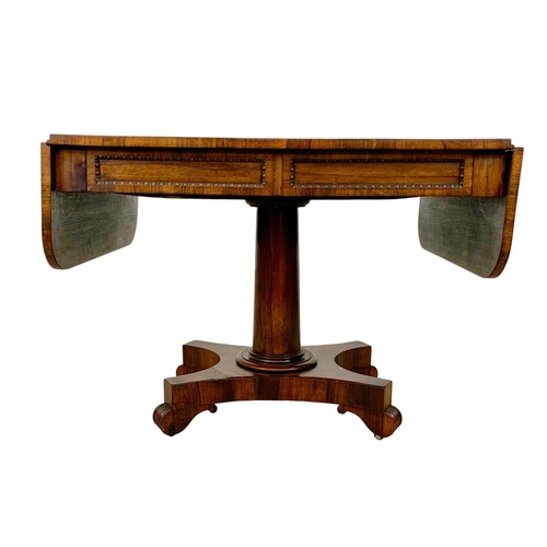 916 - A William IV rosewood Sofa Table with 2 drawers. Early 19th century. Circa 1830's. 98 x 75.5 x 72.5c... 