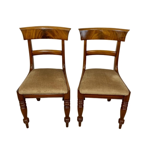 919 - A set of 6 early Victorian mahogany bar back chairs. Circa 1840-1850.