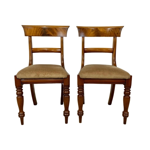 919 - A set of 6 early Victorian mahogany bar back chairs. Circa 1840-1850.