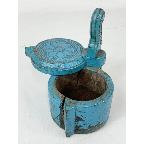 92 - An early 20th century Indian Spice Box. Circa 1900. 16.5 x 18cm.