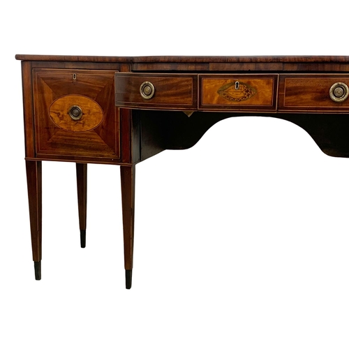 942 - A Georgian inlaid mahogany sideboard, in the Sheraton style. Circa 1780-1800. 170 x 51 x 89cm.