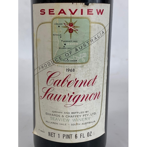 96 - A bottle of vintage 1968 Seaview Cabernet Sauvignon wine