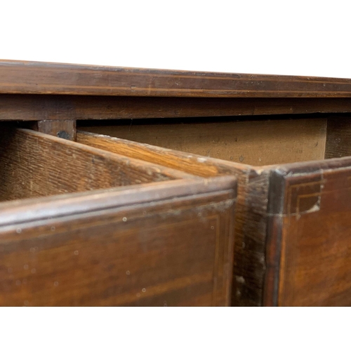 962 - An 18th century Georgian inlaid mahogany side table with 2 drawers and 2 dummy drawers. Circa 1780. ... 