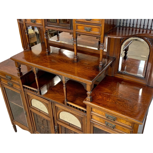 963 - A late Victorian rosewood mirror back sideboard. Circa 1880-1900. 152 x 46 x 208cm.