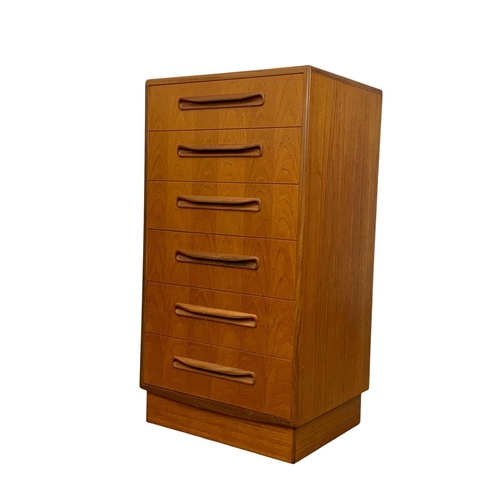 970 - A G-Plan Fresco Range teak chest of drawers. Mid Century. 1975. 56 x 44.5 x 103.5cm