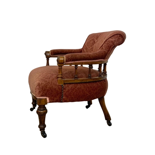 997 - A near pair of late Victorian walnut parlour chairs