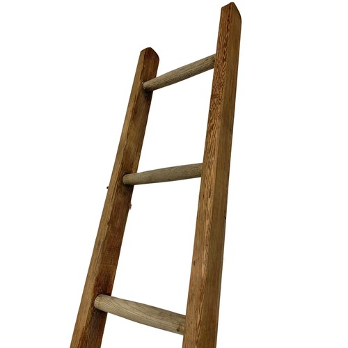 355b - A vintage pine ladder. 183cm