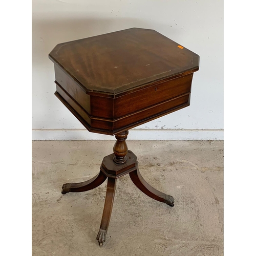 307 - A mahogany sewing table. 46 x 38 x 76cm