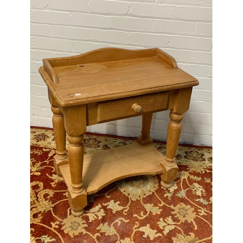 41 - A pine hall table with drawer. 62 x 36 x 67.5cm