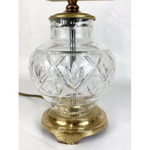 434 - A Waterford crystal table lamp. Base measures 30cm