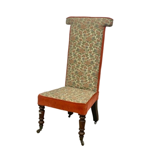 984a - A Victorian Prie Dieu chair.