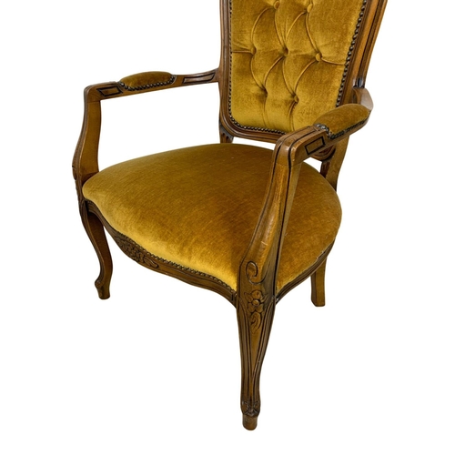 1010 - A pair of French armchairs.