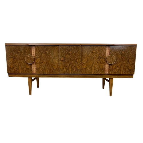 1018 - A Mid Century melamine cocktail sideboard by Beautility. 183.5 x 48 x 77.5cm