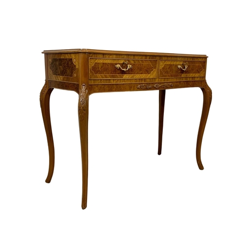 1025 - An 18th century style Italian console table with 2 drawers. 113 x 51 x 87cm