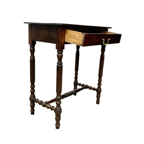 1046 - A late Victorian side table with drawer. 68.5 x 38 x 74cm