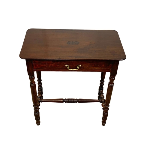 1046 - A late Victorian side table with drawer. 68.5 x 38 x 74cm