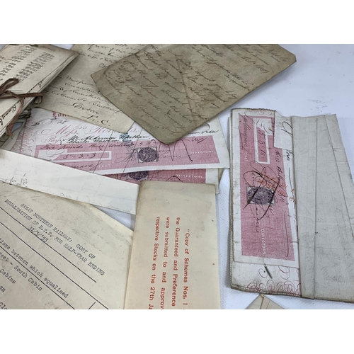 105 - A collection of Mid to Late 19th century Northern Irish Railway paperwork and ephemera.