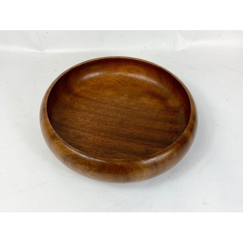 12 - A Mid Century teak fruit bowl. 1960’s. 30 x 8cm.