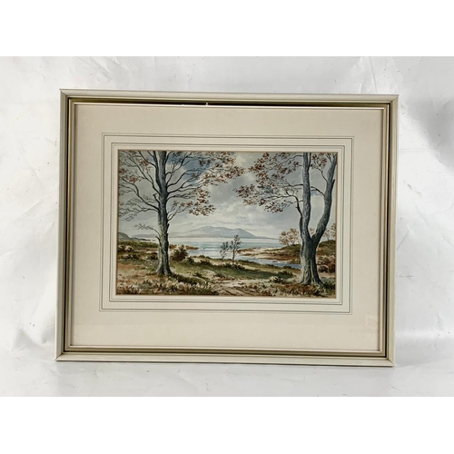 159 - A watercolour painting by George Farrell. Painting measures 36 x 24. Frame measures 54 x 43.5cm