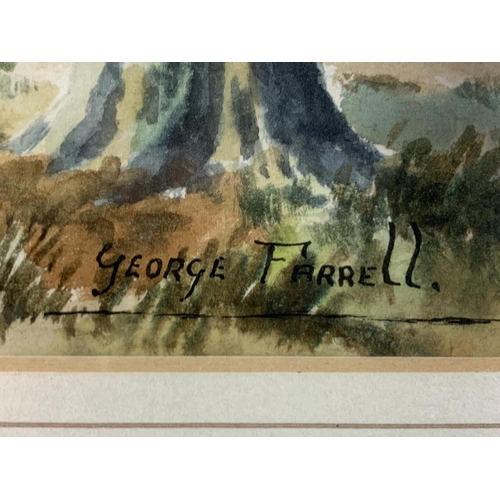 159 - A watercolour painting by George Farrell. Painting measures 36 x 24. Frame measures 54 x 43.5cm