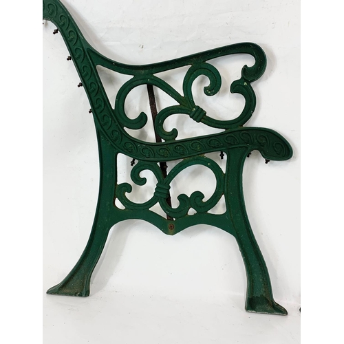 189 - A pair of vintage cast iron bench ends. 64 x 77.5cm