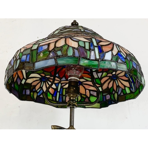 20 - A large Art Deco Tiffany style lamp. 64cm.