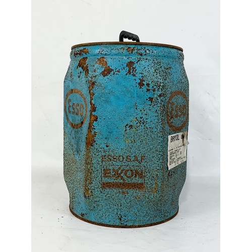 230 - A vintage hexagon Esso oil can. 41cm