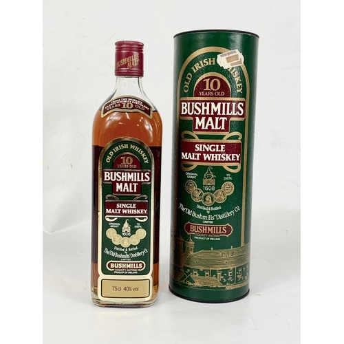 24 - A bottle of Bushmills Single Makt Irish Whiskey in case. 75cl.