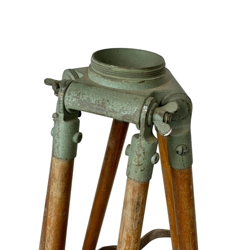 249 - An early 20th century adjustable tripod stand. 144cm.