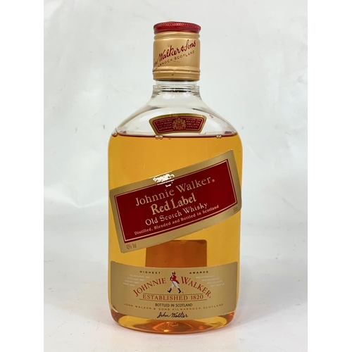 25 - A bottle of Johnnie Walker Red Label whisky. Plastic bottle. 50cl