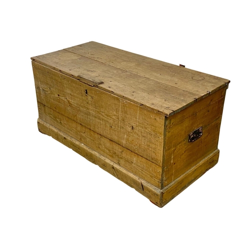 251 - A Victorian pine storage trunk. 88.5 x 43.5 x 42.5cm