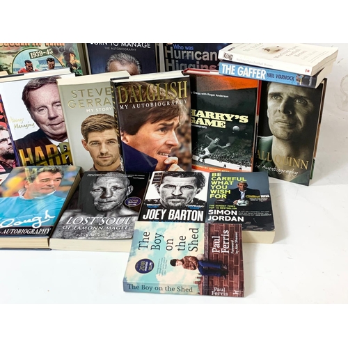 278 - A collection of Autobiography books. Mostly football. Including Alex Higgins x2, Sir Alex Ferguson, ... 