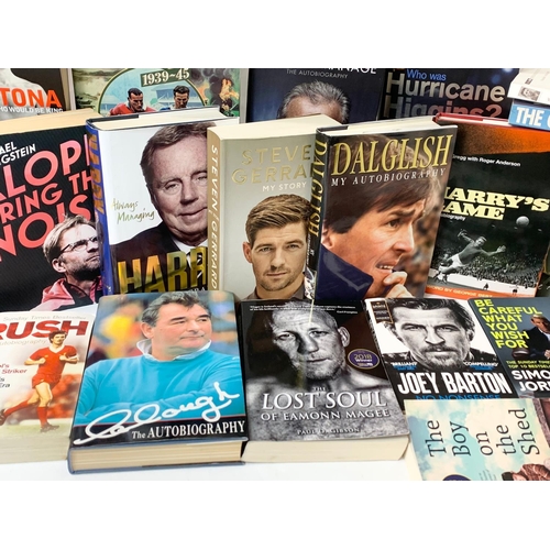 278 - A collection of Autobiography books. Mostly football. Including Alex Higgins x2, Sir Alex Ferguson, ... 